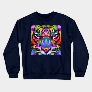 Colourful Lion's head Crewneck Sweatshirt